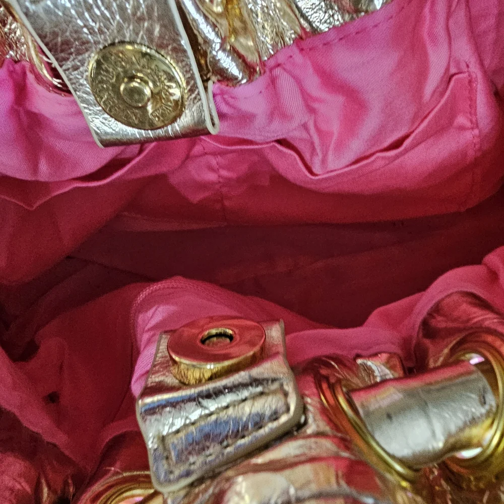 Lilly Pulitzer Pink and Yellow Tote with Bamboo Handles - Picture 8 of 9